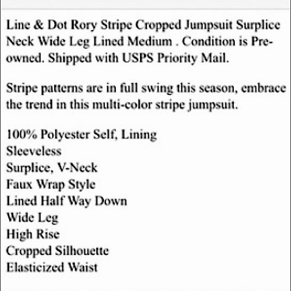 ✌🏼 #1311 Line & Dot Rory Stripe Cropped Jumpsuit - Picture 10 of 16